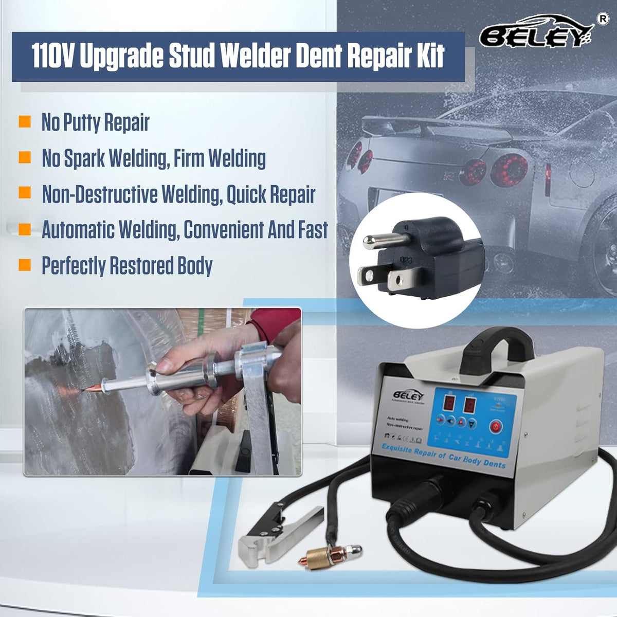 110V 1600W 7 Modes Stud Welder Dent Repair Kit G897