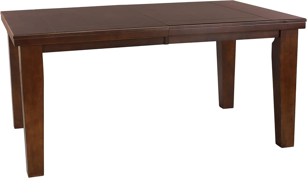 Dark Oak Finish Dining 5pc Set Table with Self-Storing Leaf and 4 Side Chairs G20137