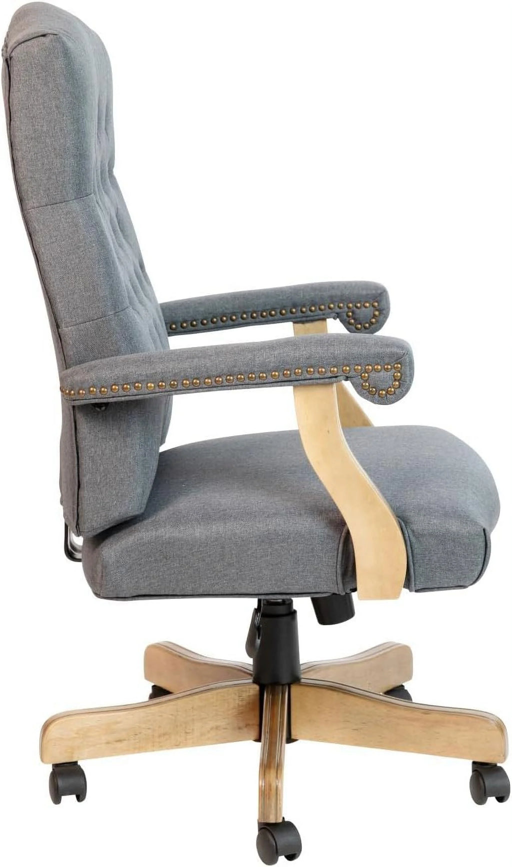 Gray Fabric Tufted Swivel Office Chair R702