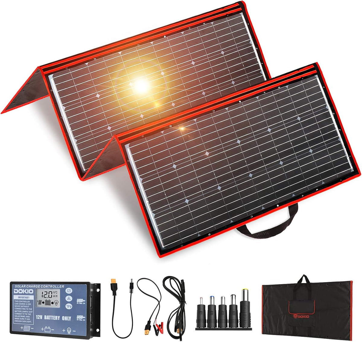 300W 18V Portable Solar Panel Kit with 2 USB Outputs C7575