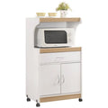 White Microwave Kitchen Cart Q6222