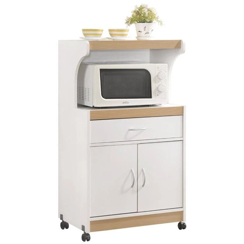 White Microwave Kitchen Cart Q6222