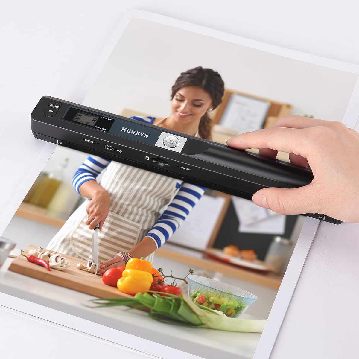 Portable Scanner 900 Dpi Flat Scanning with 16G SD Card G994567
