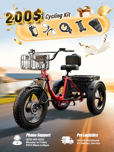 Electric Trike 20" Fat Tire 3 Wheel Folding Electric Tricycle I502