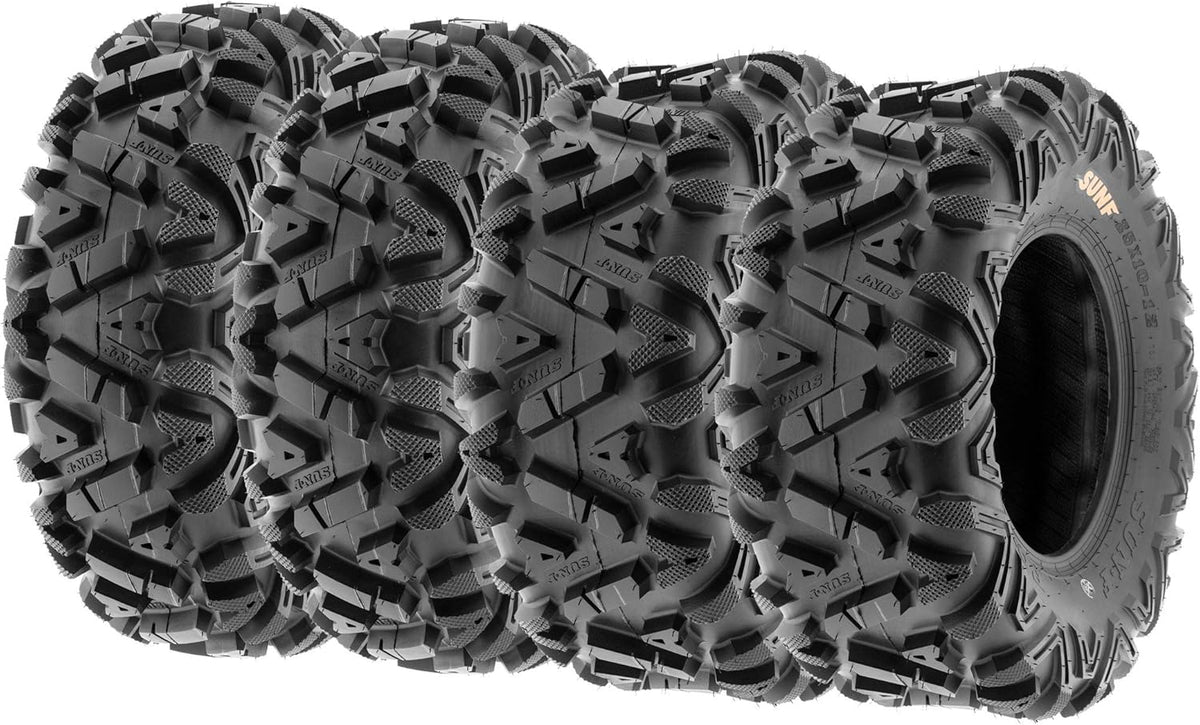 Set of 4 All-Terrain Tire Bundle 25x8-12 Front & 25x11-10 Rear 6 PR Tubeless K1338