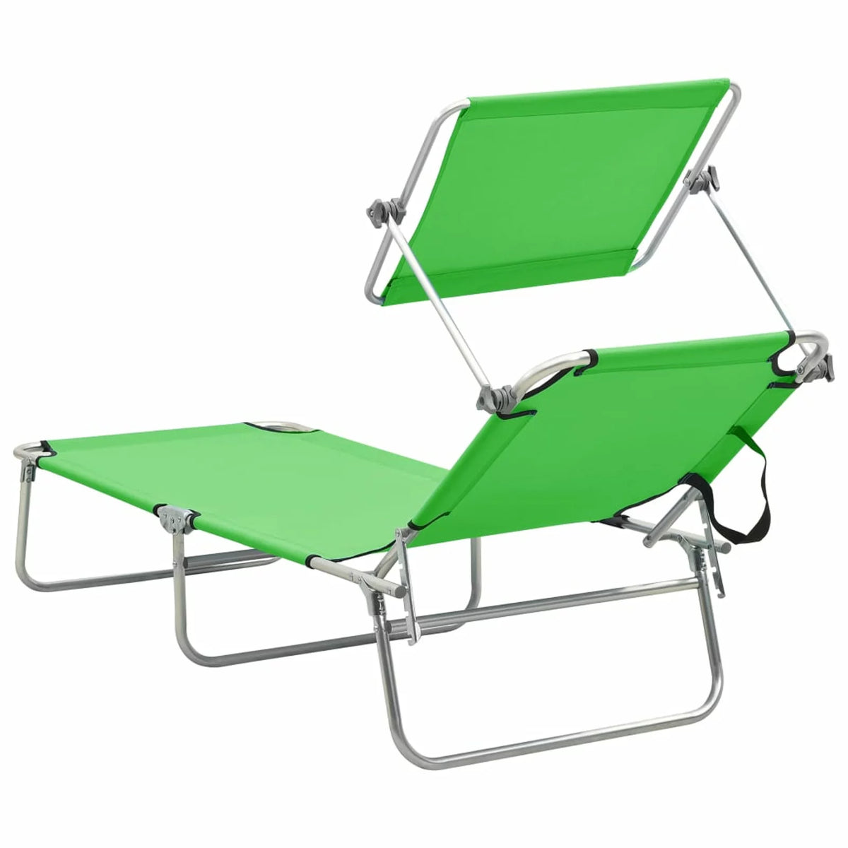 Green Foldable Outdoor Lounge Chaise Chair T186