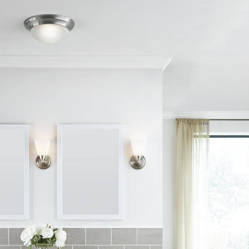 Brushed Nickel Three Light Ceiling Flush Mount J986916