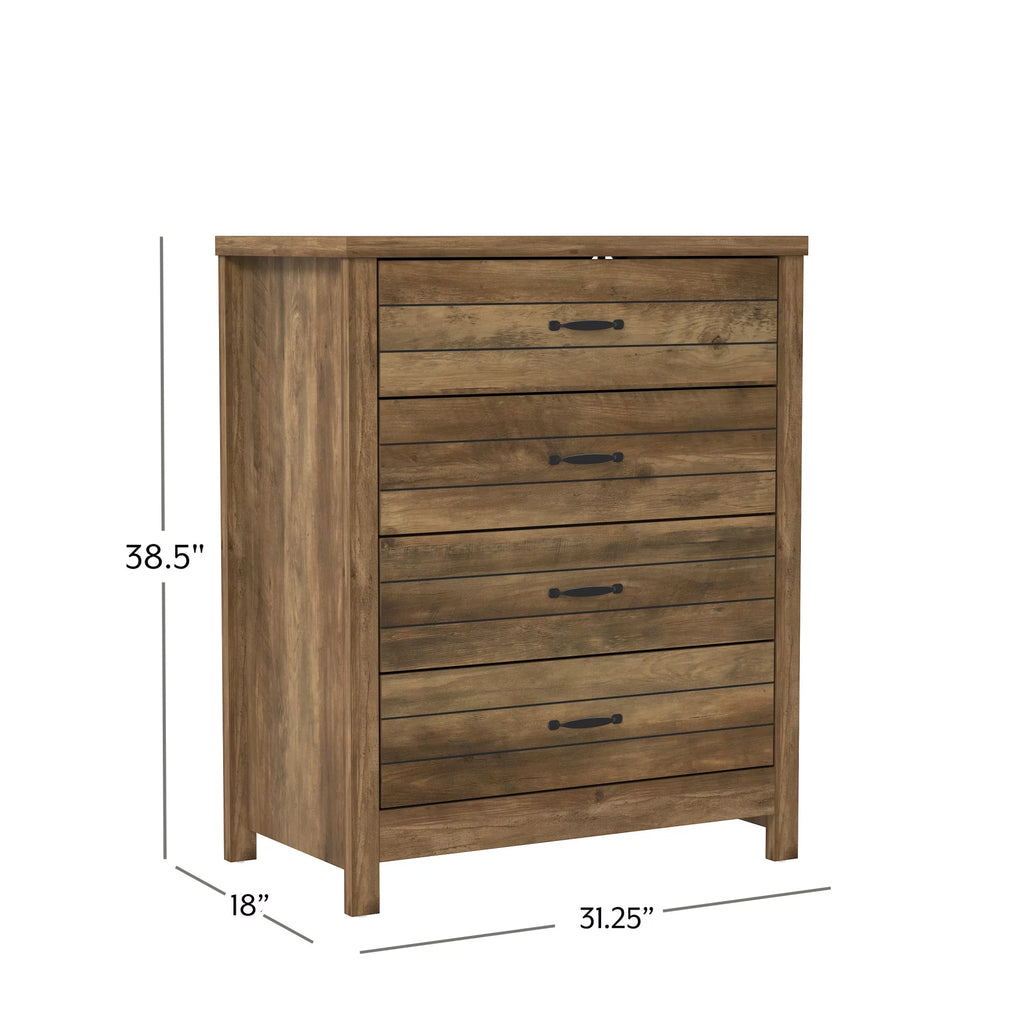 Gray & Oak 4-Drawer Dresser Z46275
