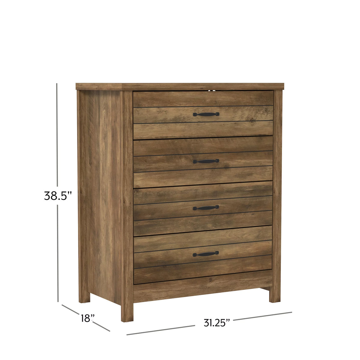 Gray & Oak 4-Drawer Dresser Z46275