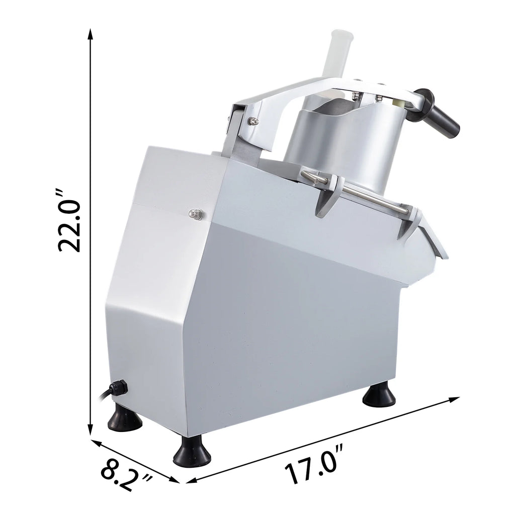 110V Commercial Food Processor, 550W Electric Vegetable Slicer, Stainless Steel Detachable 6-blades Y30646