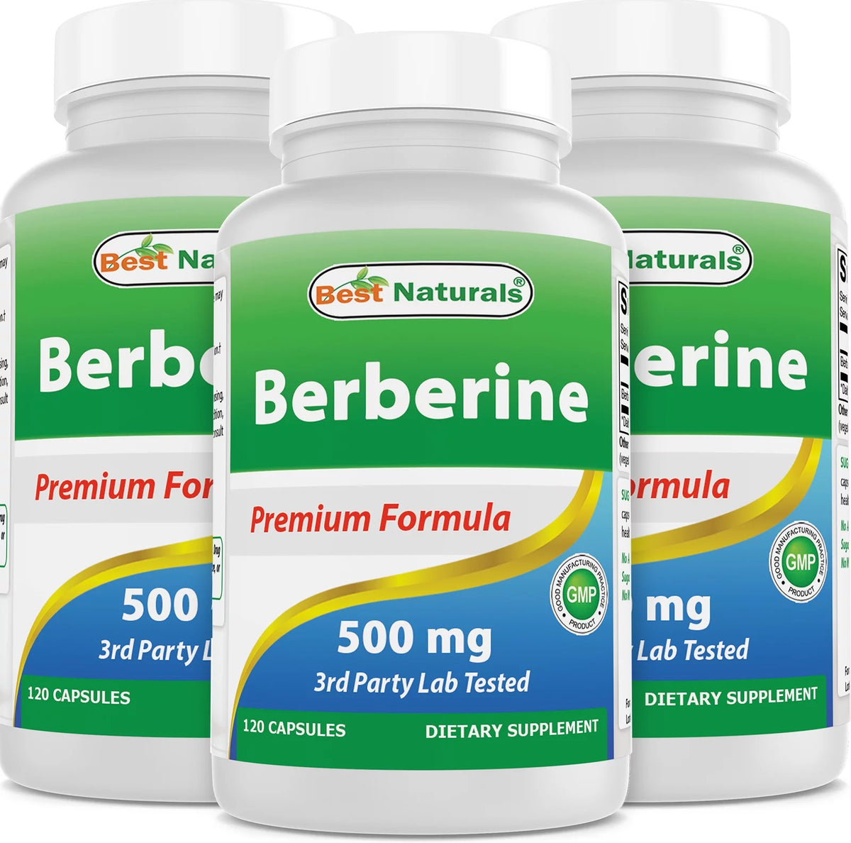 Berberine 500mg 120 Capsules 3 Pack X9926