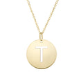14k Yellow Gold Polished Initial t Necklace With Lobster Clasp 18 Inch S77378