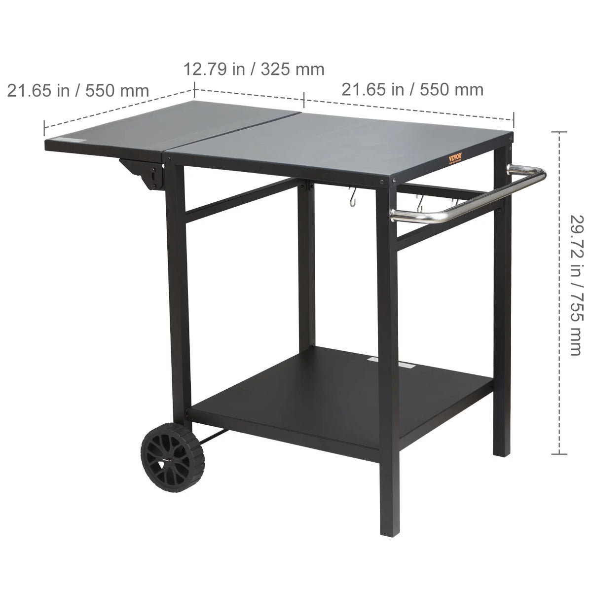 Foldable 2 Tier Outdoor Grill Cart B5996