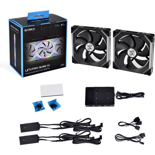 140mm LED RGB Case Fan 2-Pack with Controller H52163