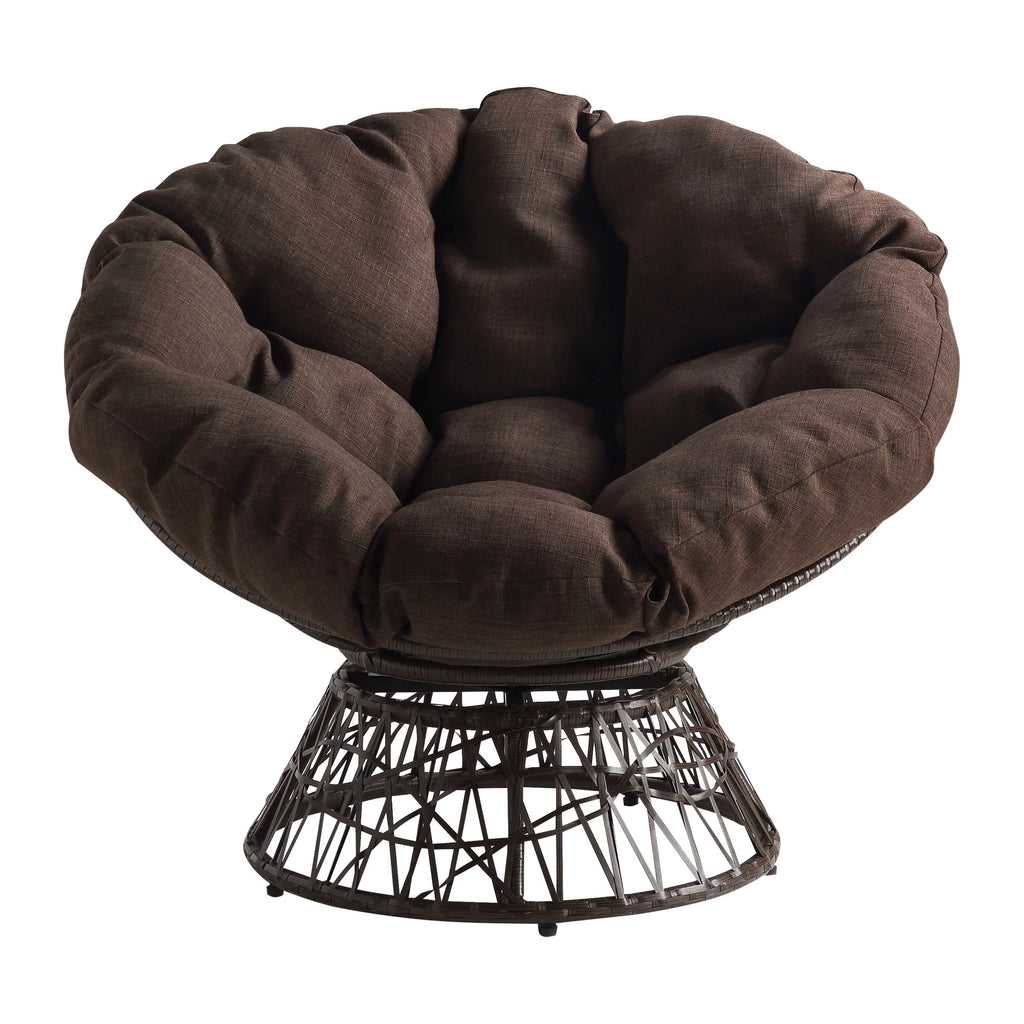 Brown Papasan Chair with Round Cushion M174367
