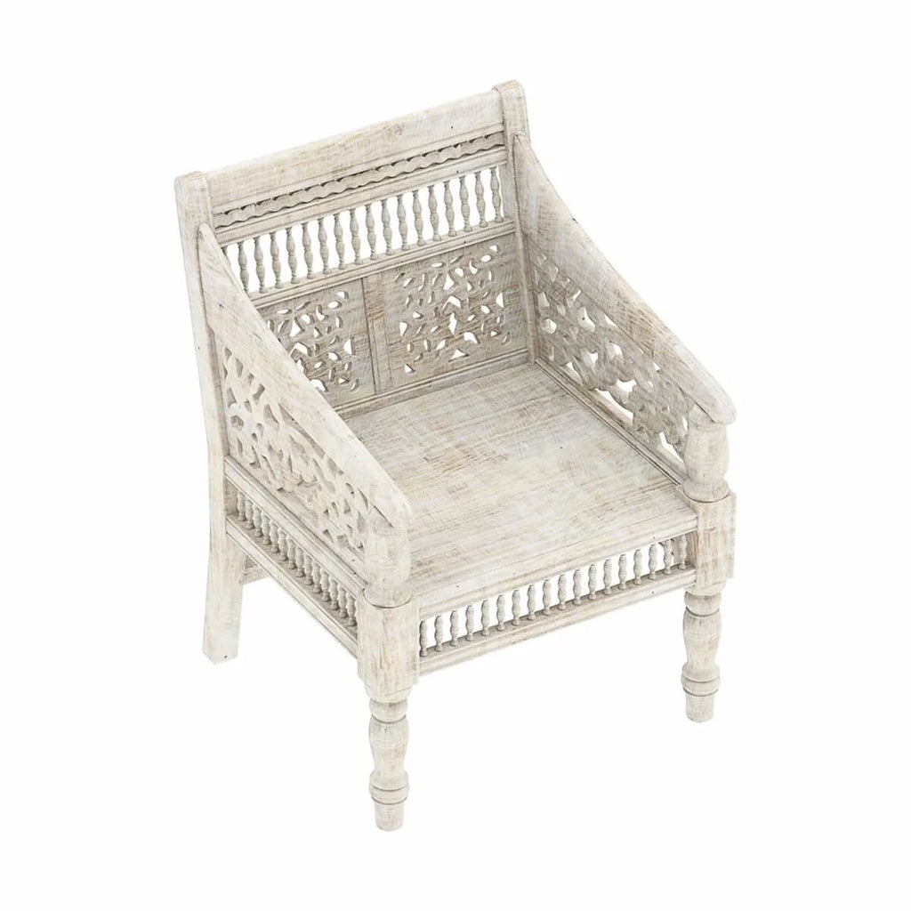 Solid Wood Hand Carved Single Sofa N486920