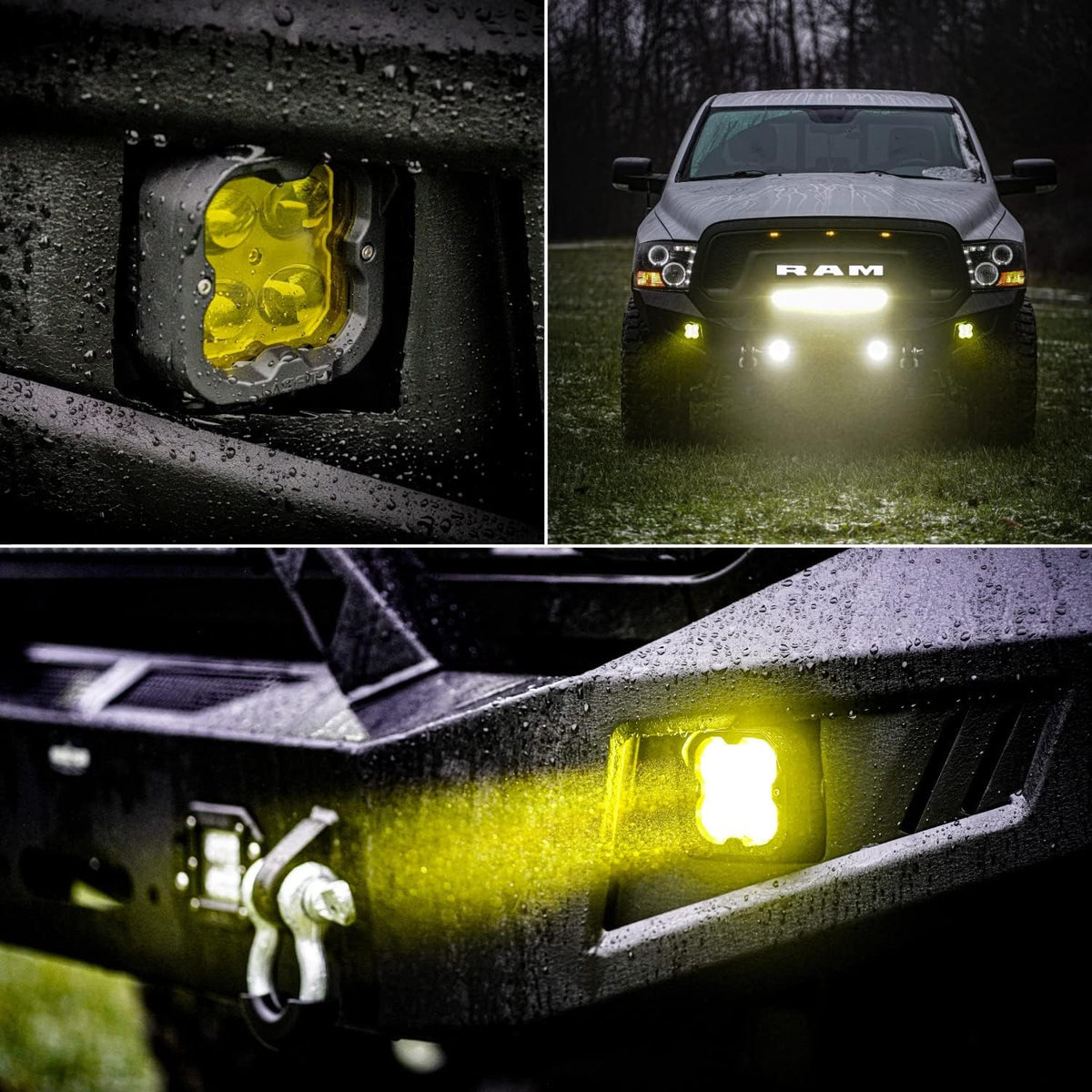 Yellow LED Pods Fog Lights 3 inch 18W (Pair) F571511