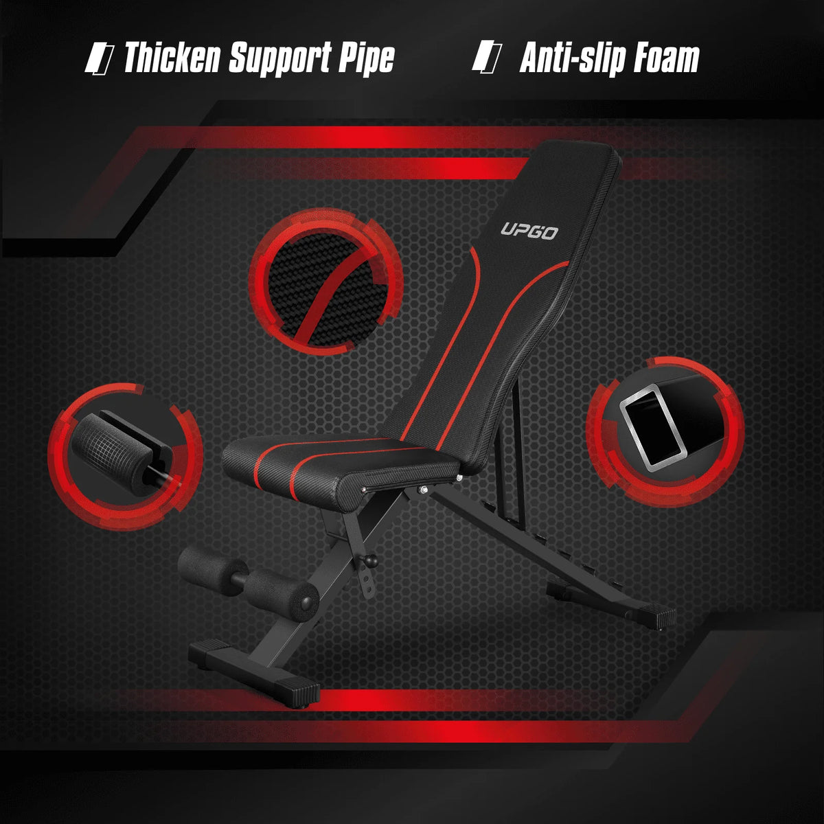 Adjustable Weight Bench 660lbs Capacity Foldable K9074