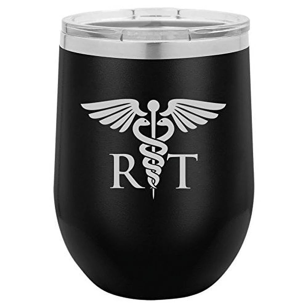 12 oz Double Wall Vacuum Insulated Stainless Steel Stemless Wine Tumbler with Lid U17573