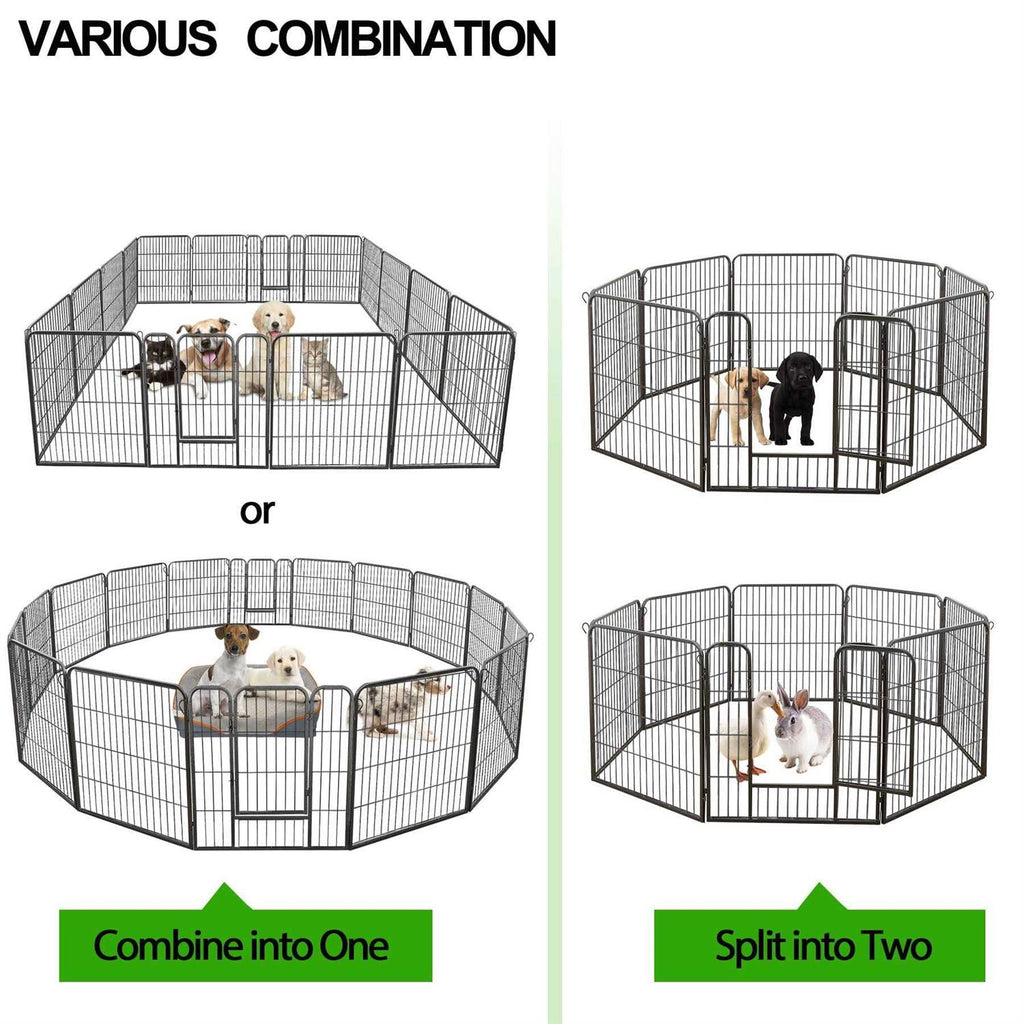32 inch 16 Panel Foldable Metal Pet Playpen X7565