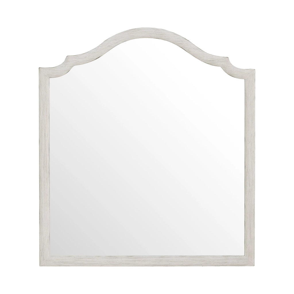 Shaped Wall Mirror in Driftwood White C5234