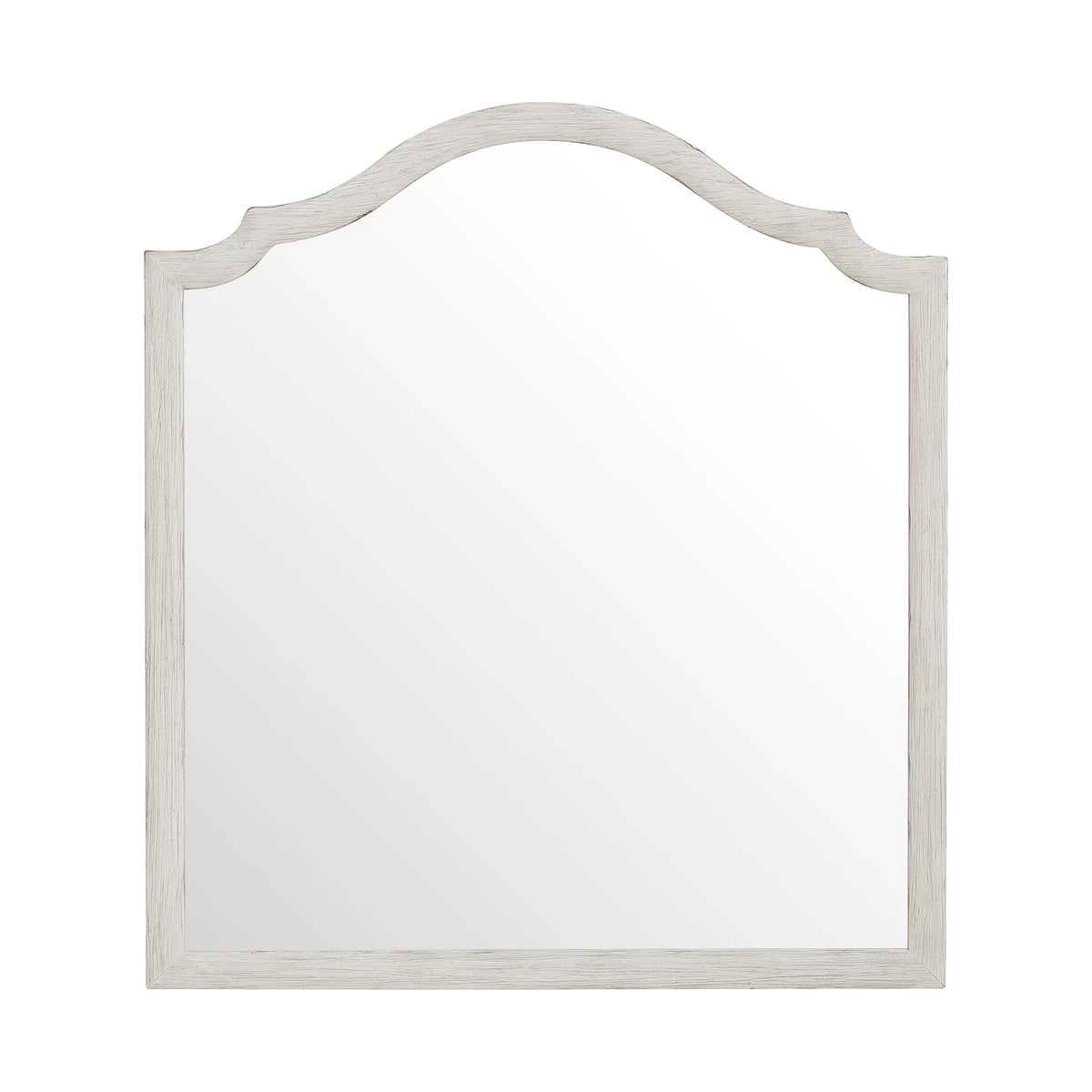 Shaped Wall Mirror in Driftwood White C5234