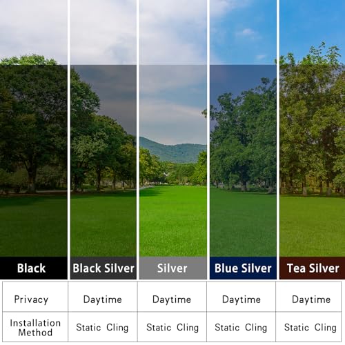 Black 23.62Inch X 13.1Feet Window Privacy Film M186