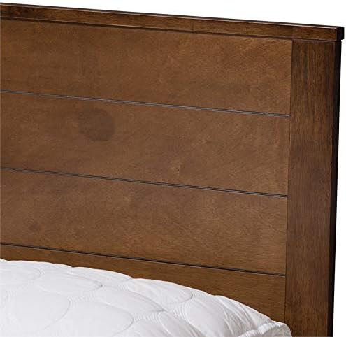 Full Platform Bed in Walnut Brown R94327