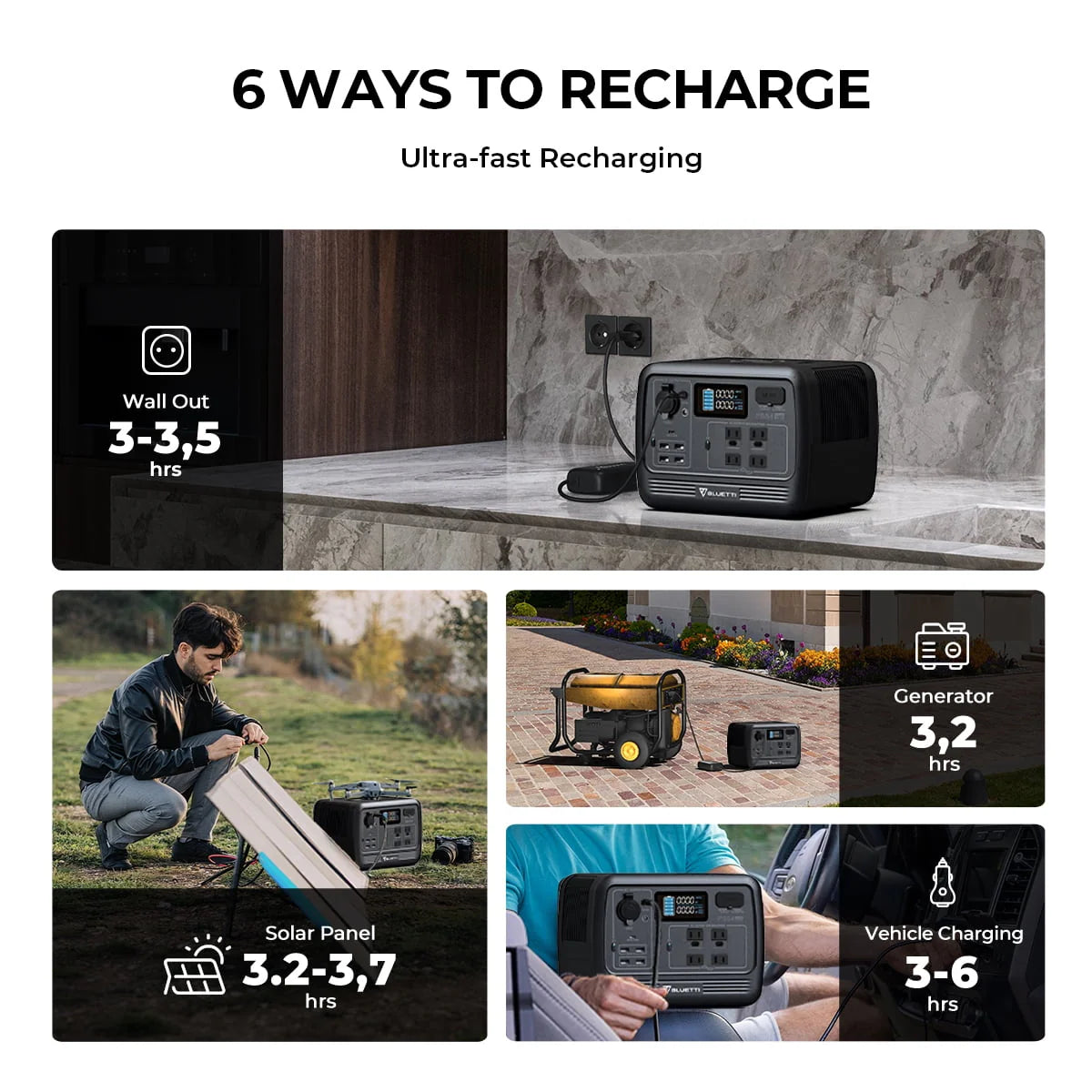 700W 537Wh LiFePO4 Portable Solar Generator O5864