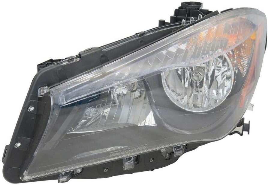 Headlight Assembly Driver Side with Bulbs Black Housing R54602