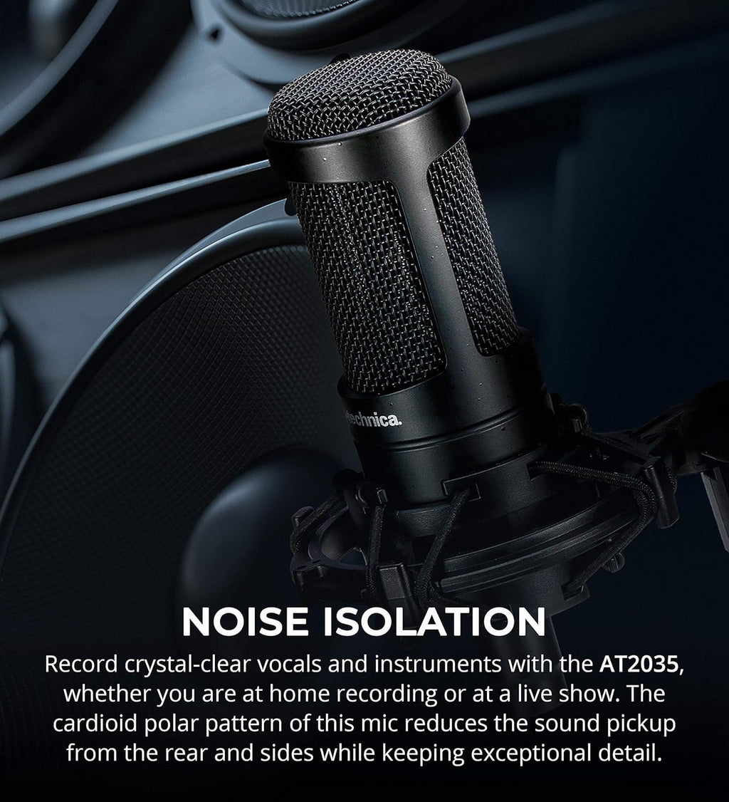 Cardioid Condenser Microphone Bundle with XLR Cable, Pop Filter, Mic Stand, and Acoustic Wedges K583737