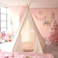 Teepee Play Tent with Banners, 5 Poles, 85 Inches Height B785