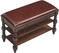 Solid Wood Shoe Storage Bench with Cushion U278863
