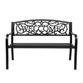 Black Metal Outdoor Bench H601