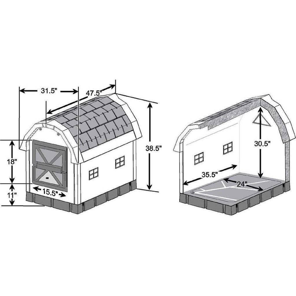 Insulated Dog House with Central Heater X629845