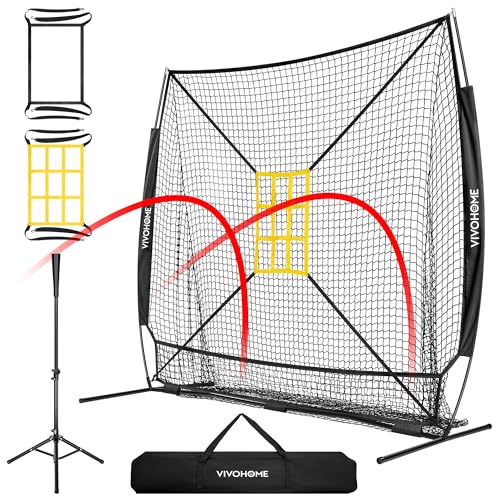 7 x 7 ft Baseball Softball Hitting Net with Carry Bag H7158