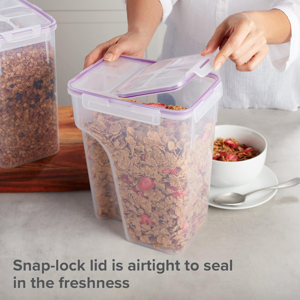 2-Pack (22.8 Cup) Cereal Dispenser Storage Containers with Flip-Top Lid, BPA Free Plastic T68624
