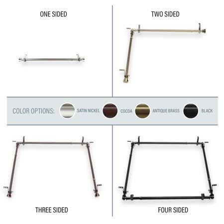 Black Adjustable 66-120 inch Ceiling Rod T423874