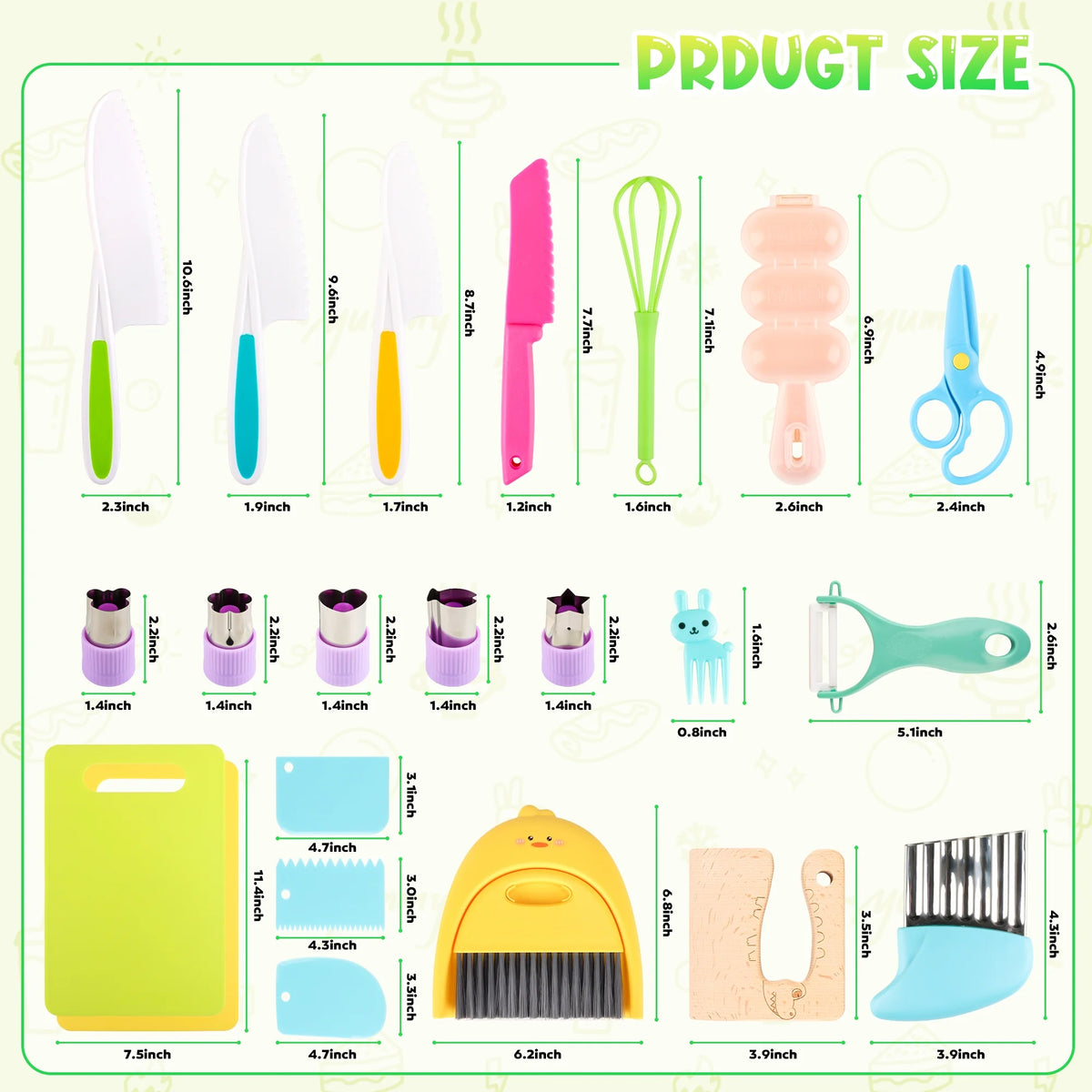 22 Piece Kids Cooking Set W5437