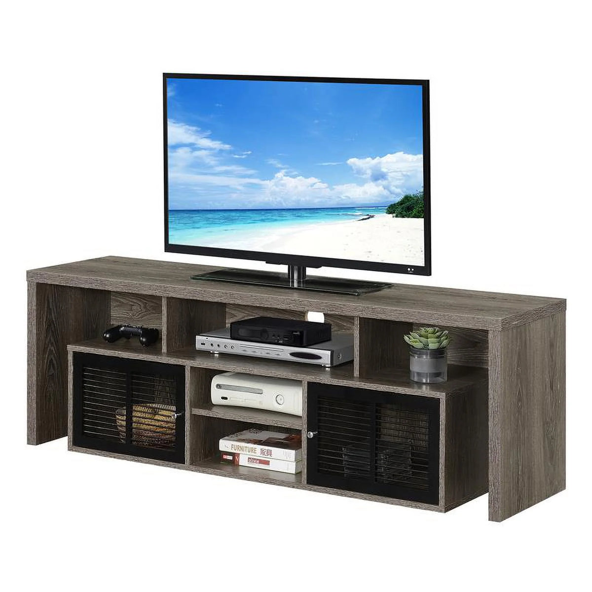 60-inch TV Stand with Storage Cabinets & Shelves B13864