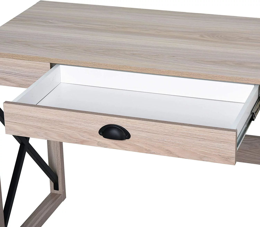 44 inch Rustic Writing Desk with Storage Drawer K401986
