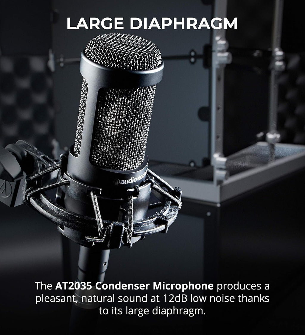 Cardioid Condenser Microphone Bundle with XLR Cable, Pop Filter, Mic Stand, and Acoustic Wedges K583737