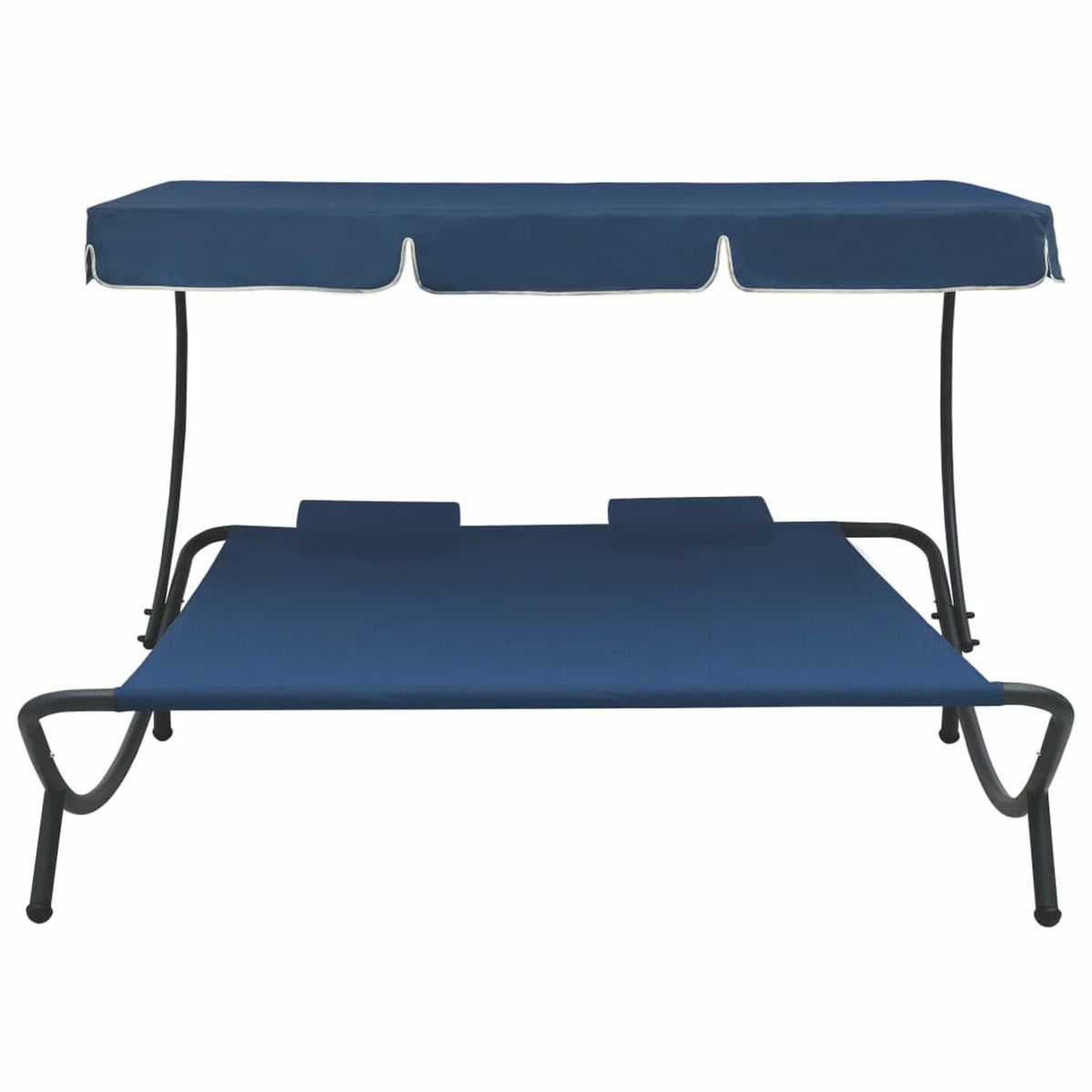 Blue Patio Bed with Canopy and Pillows U797