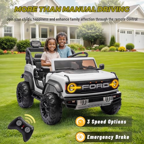 2 Seater Ride On Car, 24v Electric Power Ride On Truck Toy with Remote Control, Blue V72185