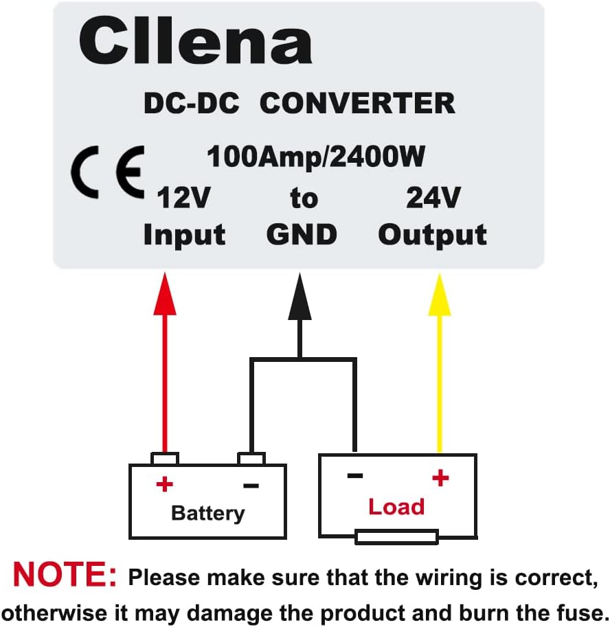 DC/DC 12V to 24V Boost Converter 100A 2400W Step Up Voltage Regulator Power Supply Voltage Transformer E995714