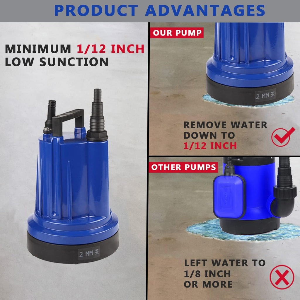 1320GPH 1/3HP Submersible Utility Pump S28674