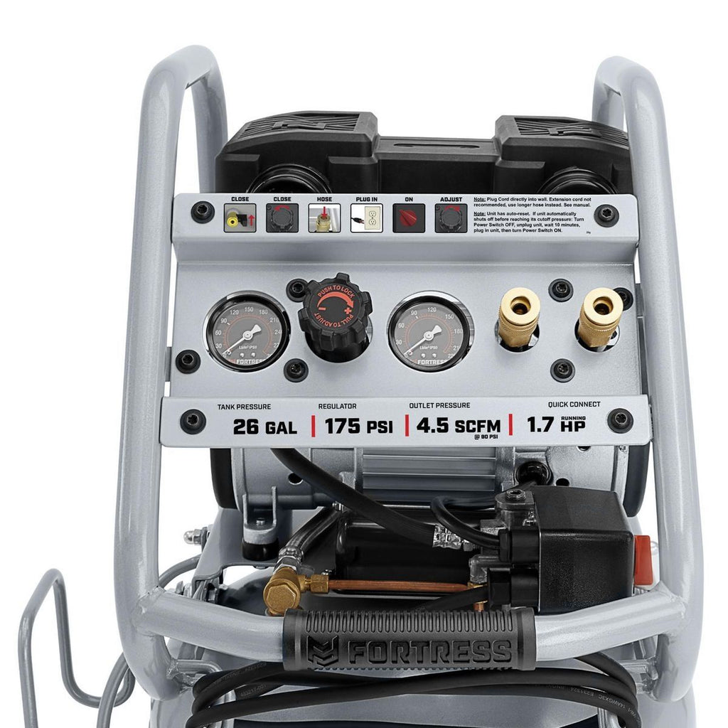 26 Gallon 175 PSI Oil-Free Vertical Air Compressor P9696