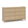 White 6 Drawer Double Dresser N15405