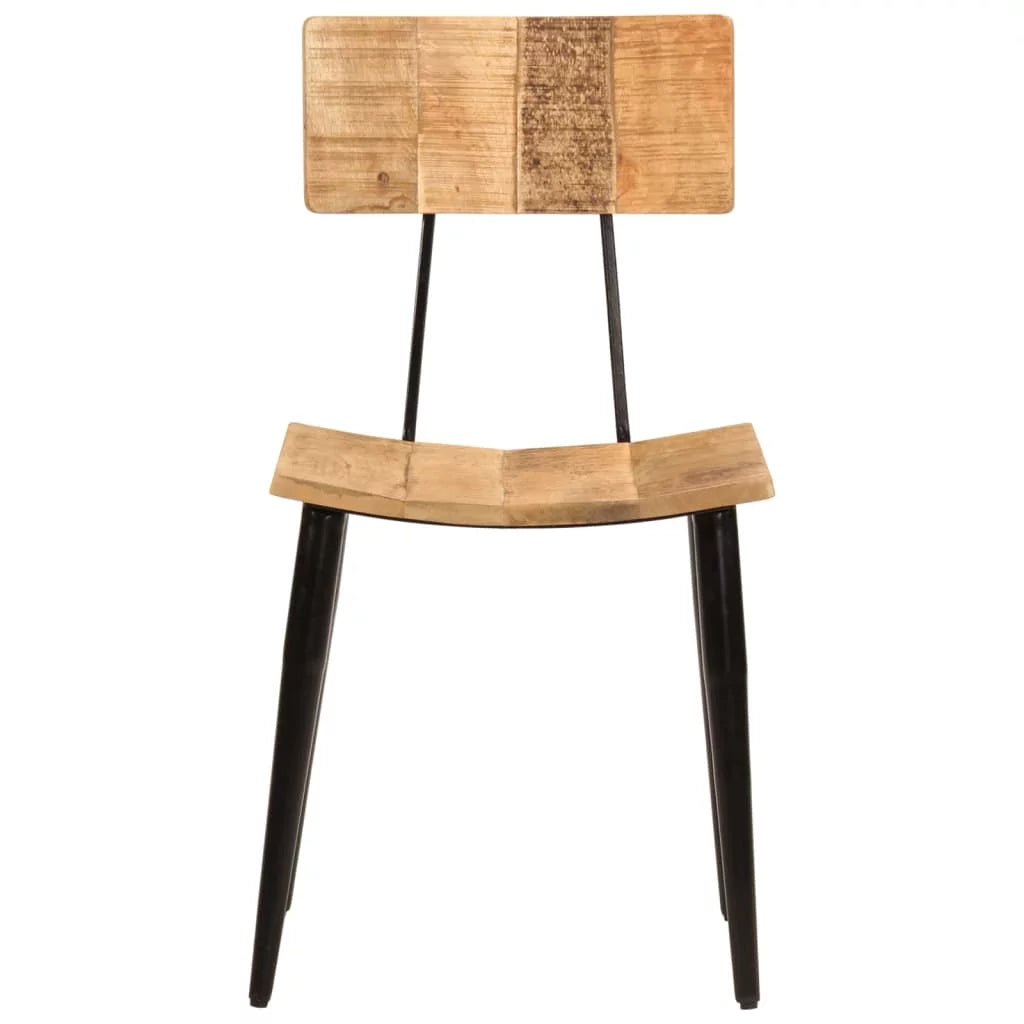 2 pcs Solid Wood Mango Dining Chairs B597095