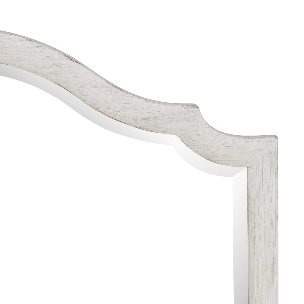 Shaped Wall Mirror in Driftwood White C5234
